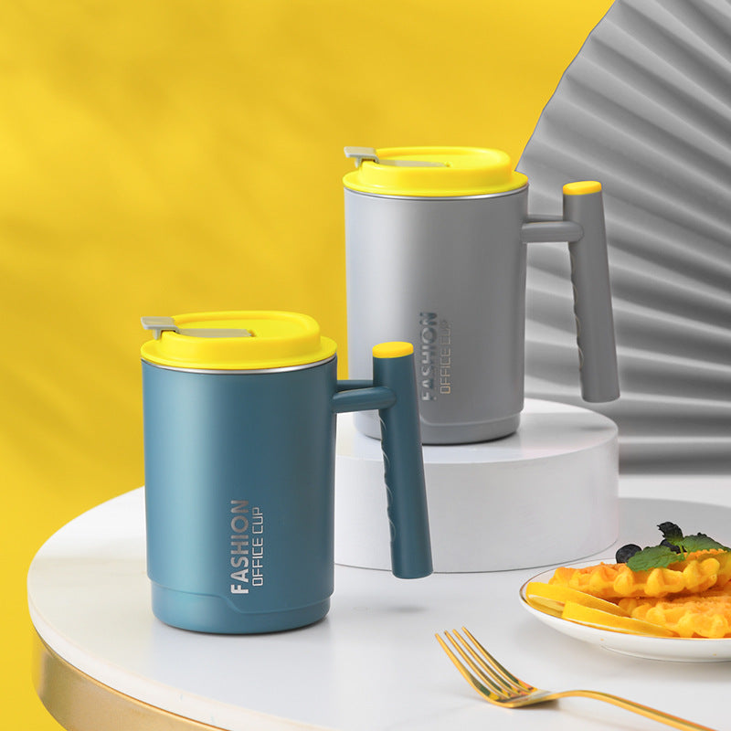 Double-walled Mug with Cover Leak-proof